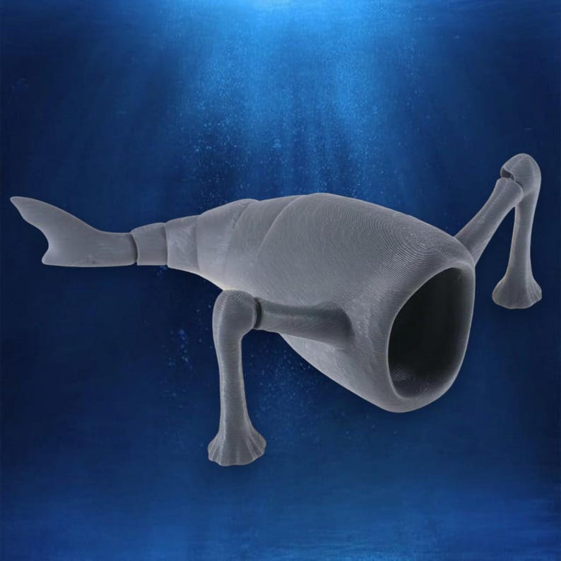 1/4pc 3D Printing Sea Eater Bloop Gran Maja Action Figure Model Toy ...