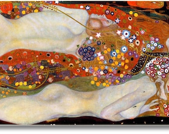 Water Serpents II by Gustav Klimt canvas Wall Art, Gustav Klimt Painting, Gustav Klimt Print, Gustav Klimt Poster, Gustav Klimt art
