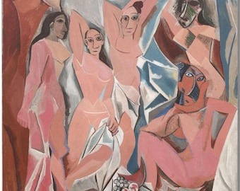 Les Demoiselles d’Avignon by Pablo Picasso canvas print, Iconic Cubist Canvas Print, Modern Abstract Art for Bold Gallery Walls & Art Lovers