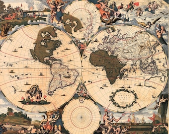 Historic Map : Typus Orbis Terrarum. Quid Ei Potest Videri Magnum In R