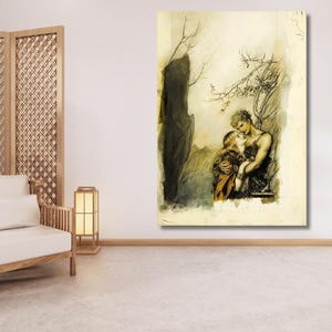 Arthur Rackham Lovers art prints, Romantic Fantasy Art Print, Vintage Mythology Wall Decor, Pre-Raphaelite Style Artwork, gift for a lover image 5