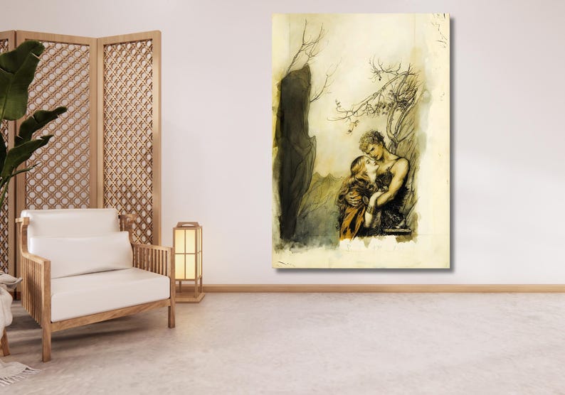 Arthur Rackham Lovers art prints, Romantic Fantasy Art Print, Vintage Mythology Wall Decor, Pre-Raphaelite Style Artwork, gift for a lover image 5