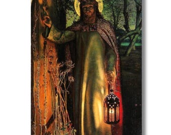 The Light of the World by William Holman Hunt canvas wall art,William Holman Hunt poster,Hunt canvas print,The Light of the World Art