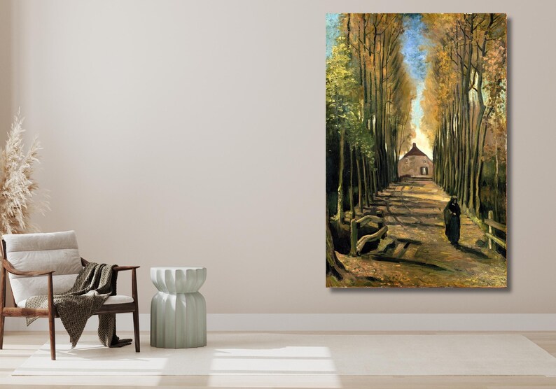 Vincent Van Gogh Avenue of Poplars in Autumn Canvas Print, Landscape ...