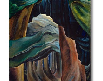 Forest, British Columbia by Emily Carr Canvas Wall Art, Emily Carr art, Emily Carr Print, Emily Carr Poster, Emily Carr painting, emily carr