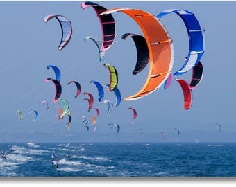 kitesurfing Poster, kitesurfing Canvas Wall Art Design,Watersport Sports Surfing Poster,water sports,kitesurfing print,kitesurfing Wall Art