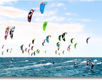 kitesurfing Poster, kitesurfing Canvas Wall Art Design,Watersport Sports Surfing Poster,water sports,kitesurfing print,kitesurfing Wall Art