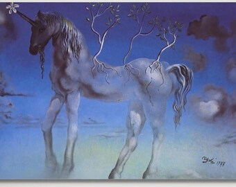 サルバドール ダリの月のプリント、抽象的な月のポスターアート作品 