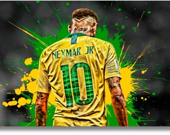 ネイマールJrポスター、ブラジルサッカーポスター - Etsy 日本