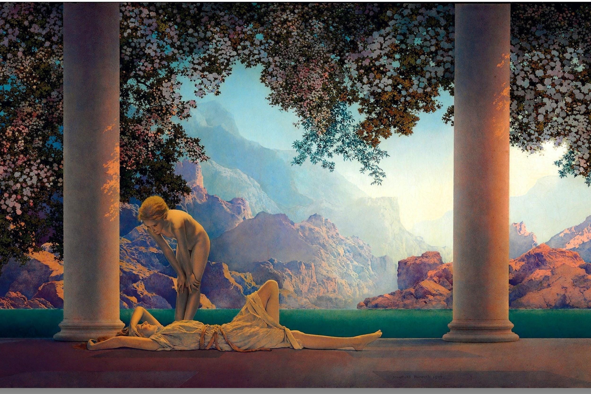 Maxfield parrish daybreak - Etsy 日本