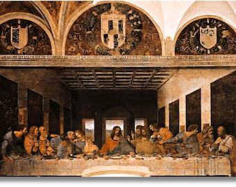 レオナルド・ダ・ヴィンチ作「最後の晩餐」マットポスター - Etsy 日本