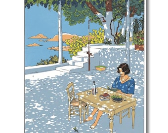 Summer By Vittorio Giardino canvas print, Vittorio Giardino Art, Vittorio Giardino canvas poster, Vittorio Giardino Painting Print,