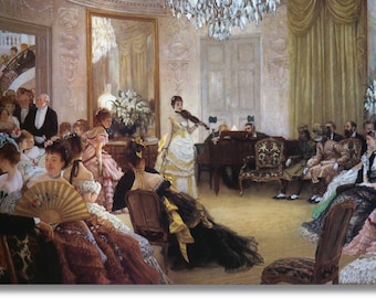 ジェームズ・ティソ、Hush!、フランスの画家、額装用蔵書票、美術