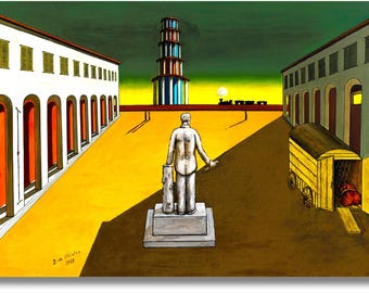 Giorgio de Chirico - Piazza d'Italia, Metaphysical Canvas Wall Art, Giorgio de Chirico Print, Giorgio de Chirico Poster, Chirico art