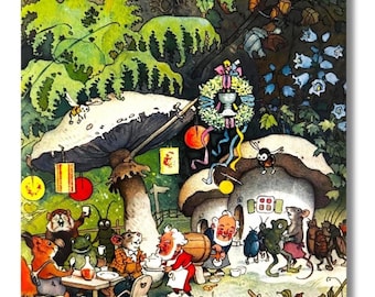 Fritz Baumgarten Art Print – Whimsical Vintage Fairy Tale Poster, Nursery Wall Decor, Children’s Room Illustration, Classic Storybook Art