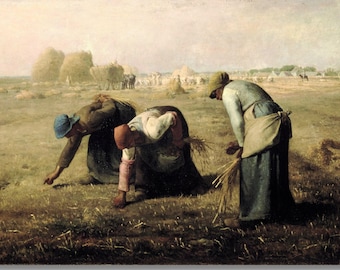 ジャン＝フランソワ・ミレー ヴィンテージ アートプリント「落穂拾い
