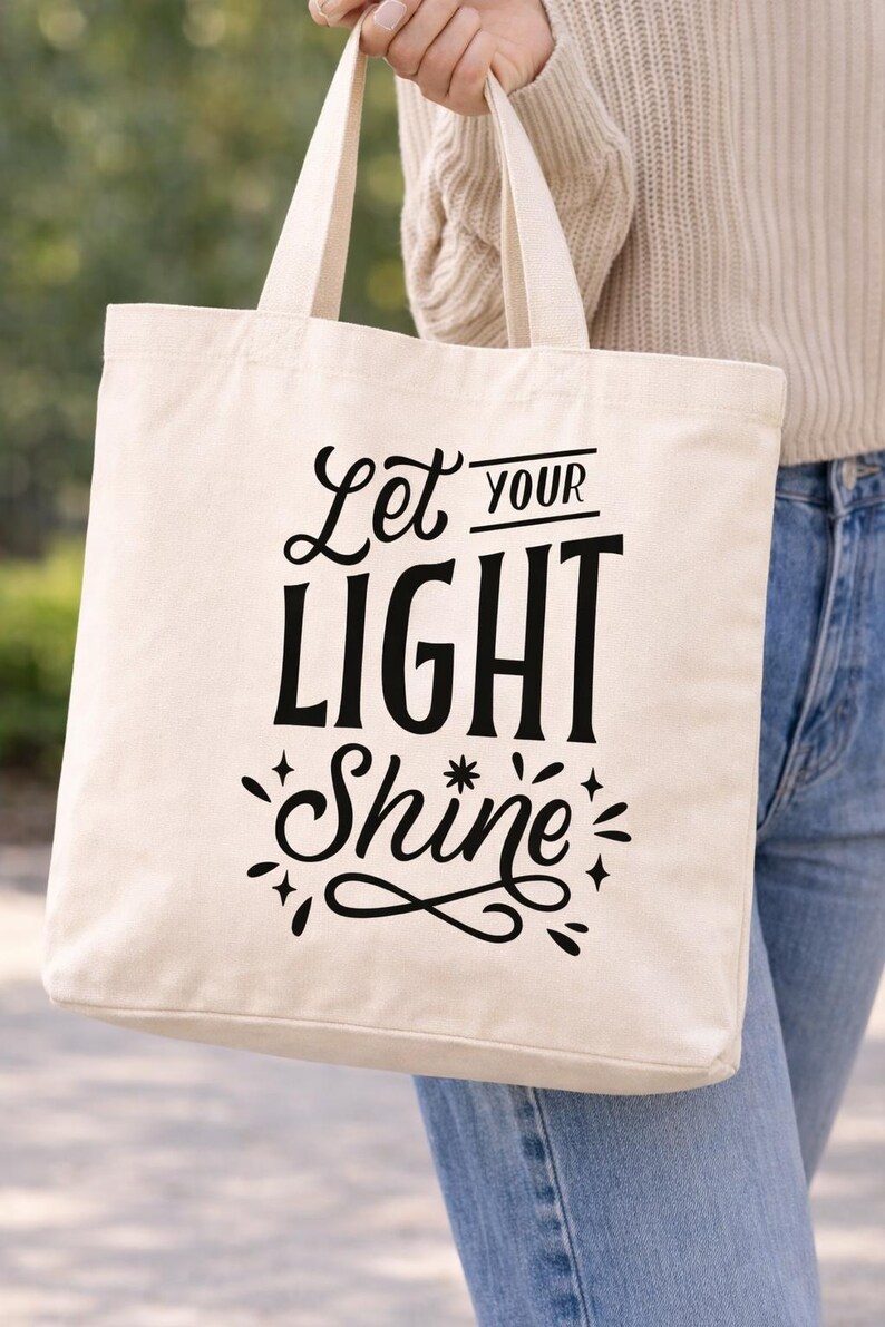 Let Your Light Shine Christian Quote SVG | Inspirational Typography ...