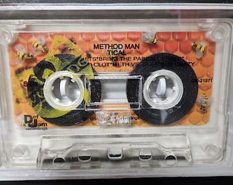 MethodMan WU Tag art piece cassette. Large with case.