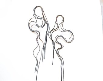 sterling silber schlangen ohrringe, lange tropfen ohrringe, elegante oxidierte 925 ohrstecker, chirurgische stahl ohrstecker und 925 verschluss