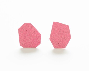 Altrosa Geometrische Ohrstecker: Chirurgenstahl