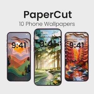 10 Paper Cut Nature Wallpapers | Papercraft Phone Background Pack