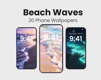 20 Beach Waves Wallpapers for Iphone & Android |Peaceful Background Images and HD