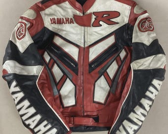 Yamaha Racing Motorbike Cowhide Leather Jacket New Yamaha Handmade Motorcycle Biker Jacket