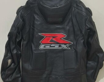 Suzuki Racing Motorbike Cowhide Leather Jacket New Suzuki GSXR Handmade Motorcycle Biker Jacket