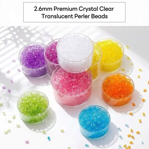 2.6mm Premium Crystal Clear Translucent Perler Beads