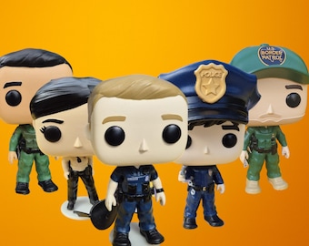 Custom Pop Police Border Patrol ICE Military Air Force Figure, Personalized Law Enforcement Gift, Hand Painted Officer Figurine with Box