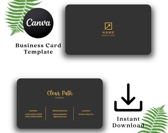 Modern Business Card Template | Editable in Canva | Sleek, Professional Design for Any Business