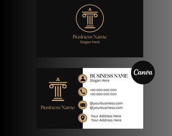 Modern Business Card Template | Editable in Canva | Professional Card Design for Entrepreneurs