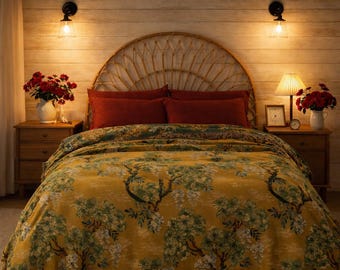 Soft Muslin Cotton Bedspread with Tassels – Double Bed Quilt, Sofa Throw, Breathable Gauze Blanket for Home Decor