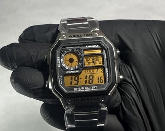 Casio AE-1200WHD — Amber Screen Modification | Custom Modified Casio Watch | Steel Edition