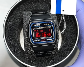 Casio F-91W — Blackout & Red Screen Modification | Custom Modified Casio Watch | Classic Edition