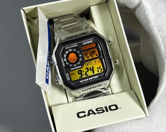 Casio AE-1200WHD — Edizione Meccanica Ambra | Modifica personalizzata con sfumatura da arancione a giallo | Orologio Casio modificato
