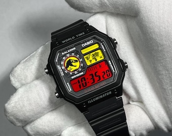 Casio AE-1200WH — Jurassic Park Edition | Custom Movie Watch | Modified Casio Watch | Black Edition