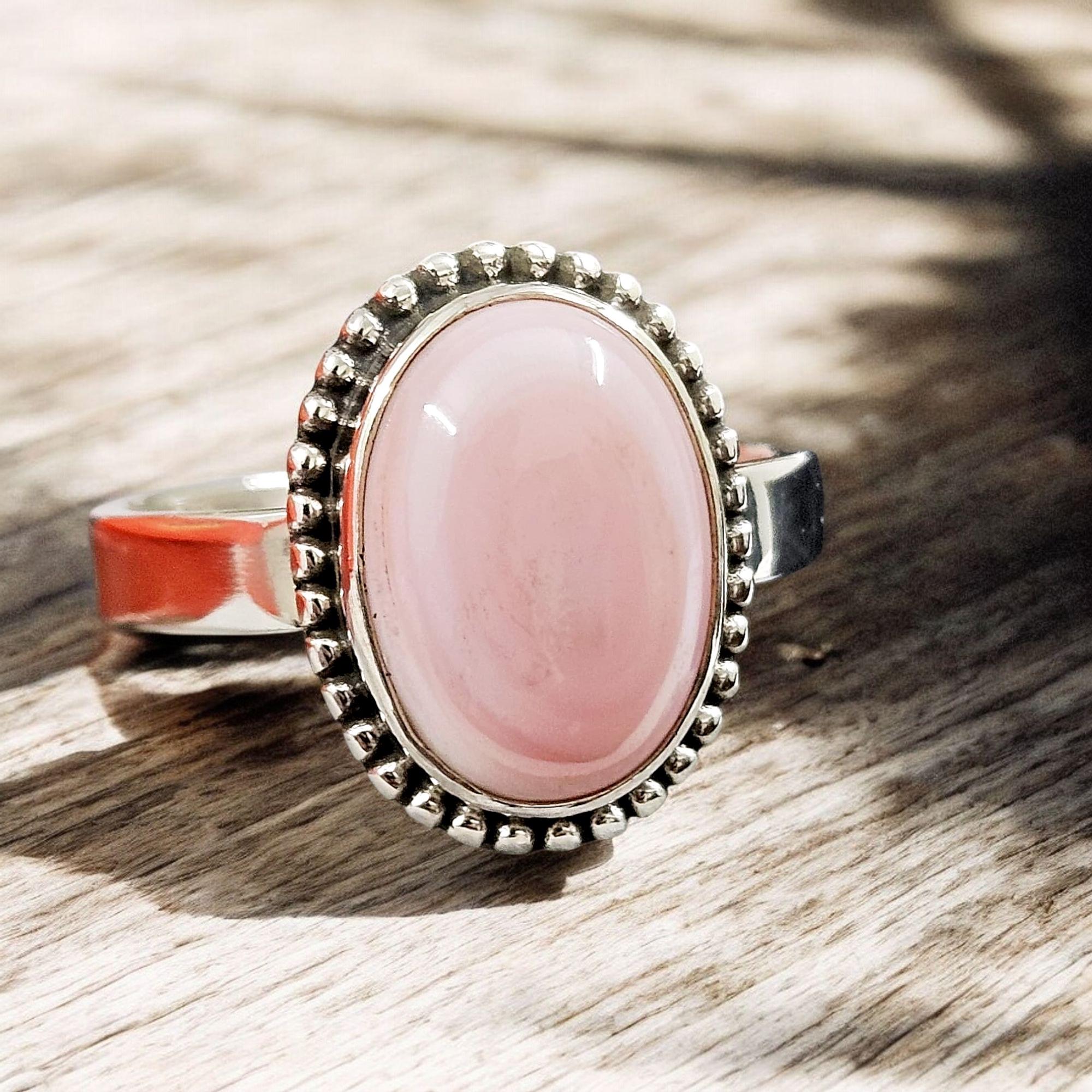 Pink Conch Shell Ring, 925 Sterling Silver, Ocean Jewelry - Etsy