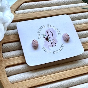 Chocolate mini egg studs - choice of colour - mini polymer clay stud earrings.
