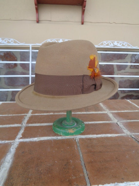 vintage men's original hat fedora bowler bolero H… - image 3