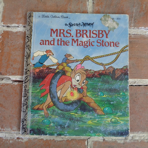 Vintage Little Golden Book Mrs Brisby and the Magic Stone Children's book story bedtime 1982