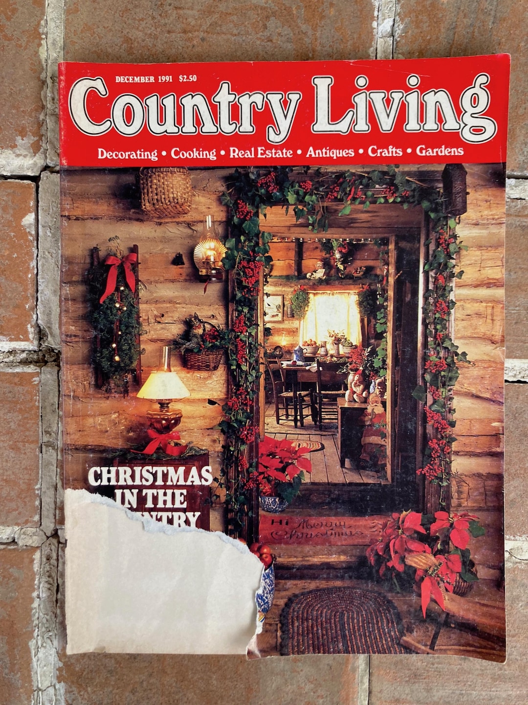 Vintage Country Living Magazine 1991 December Christmas Holiday