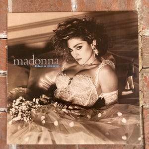 Vintage vinyl record Madonna Like a Virgin 1984 music album 1980&#39;s