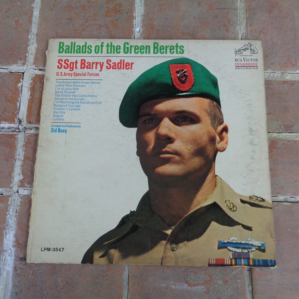 vintage vinyl record 1966 Ballads of the Green Berets US Army special forces music