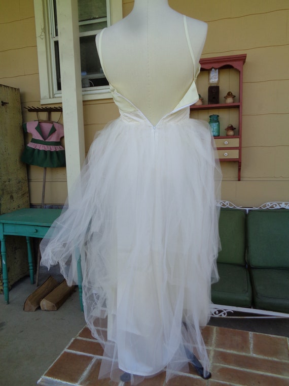 vintage women's wedding slip original 1960's mesh… - image 6