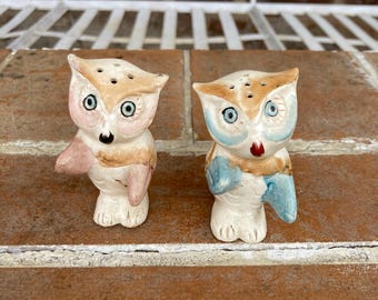 Vintage Salz Pfefferstreuer Japan frühe Sammler Neuheit Keramik Retro Kitsch
