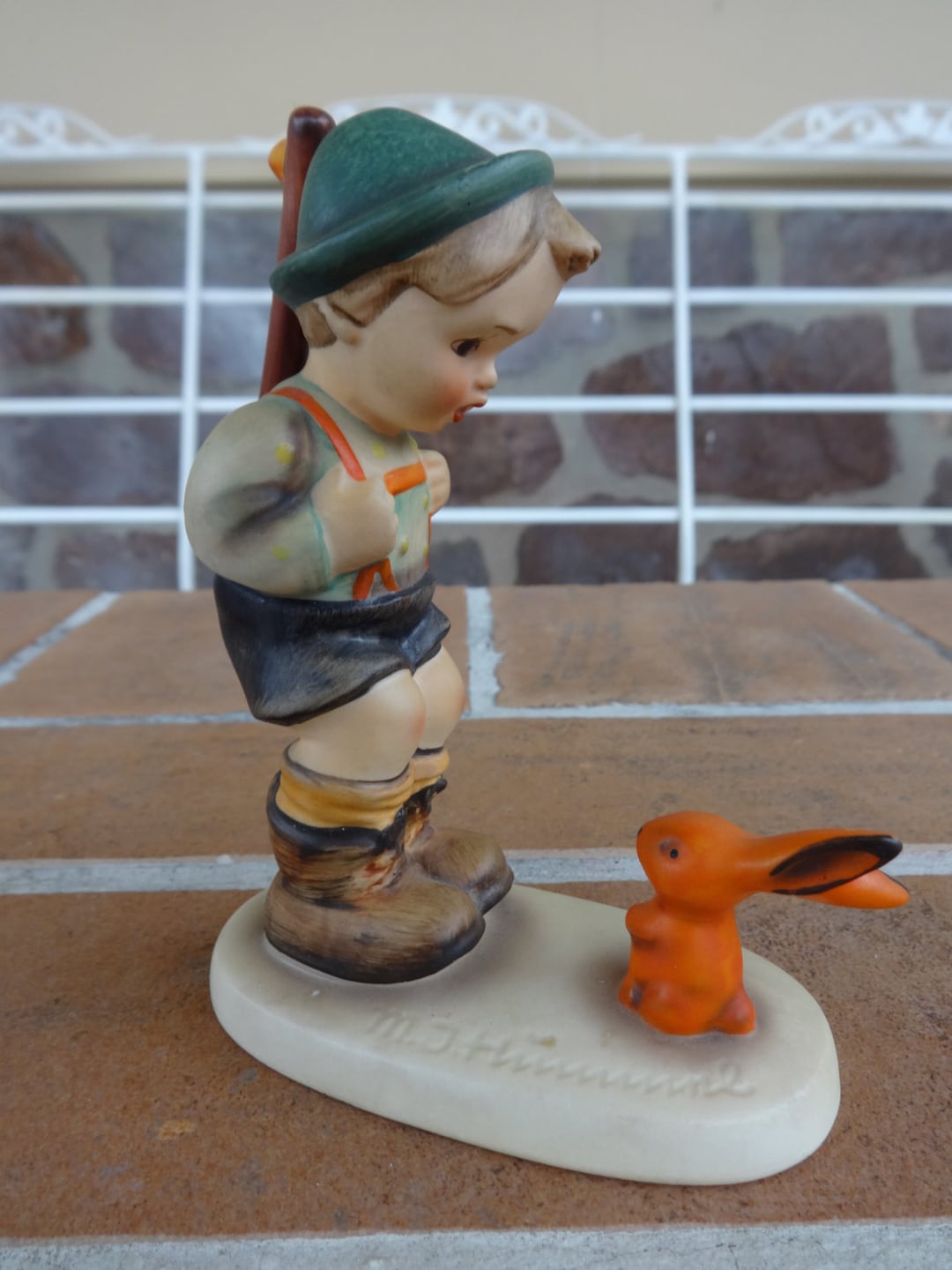 Vintage Hummel Figurine Sensitive Hunter Boy Rabbit 6/0 TMK-1