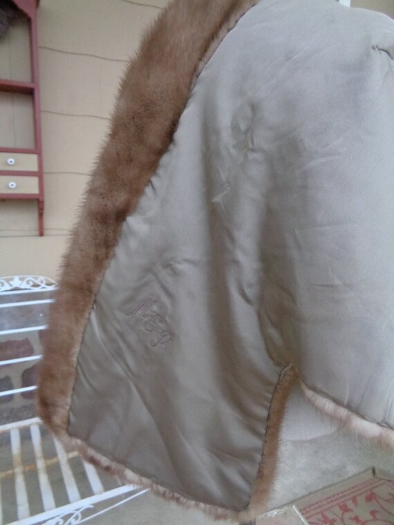 Vintage women's genuine mink fur stole wrap honey… - image 6