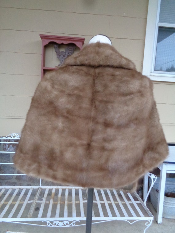 Vintage women's genuine mink fur stole wrap honey… - image 2