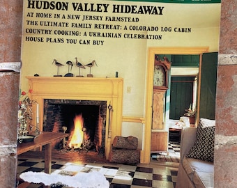 Vintage Country Living magazine January 1992 Antique primitives farm house Hudson Valley